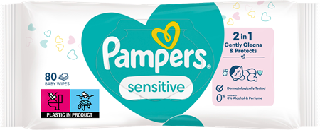 Pampers Sensitive Baby Wipes 12x80-p